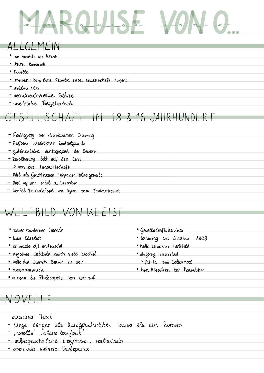 # MARQUISE VON O...

# ALLGEMEIN
* von Heinrich von Uleist
* 1808. Romantik
* Novelle
* Themen: bürgerliche Familie, Liebe, Leidenschaft, Tu