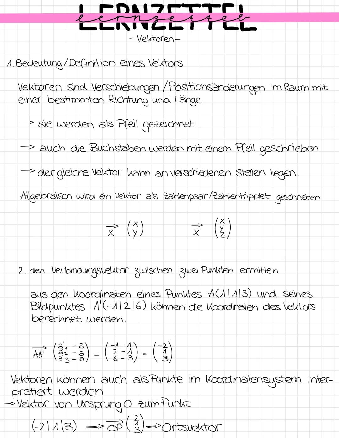 # LERNZETTEL

- Orientieren im Raum -

1. Kartesisches Koordinatensystem (KO-System) & Punkte/Objekte zeichnen

A. Punkte in der Ebene

Die 