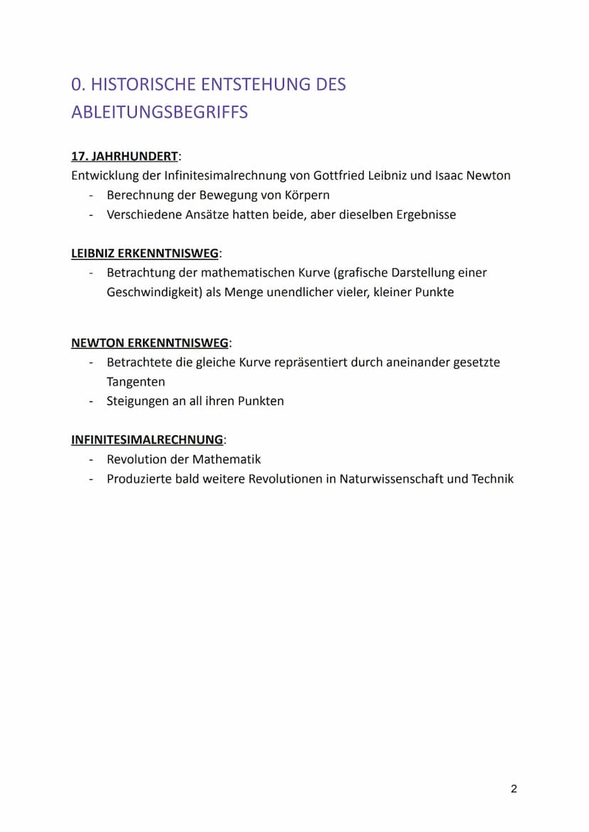 THEMENHEFTER
ANALYSIS (DIFFERENTIALRECHNUNG)
NAME: Le Christina Bouasavanh
KLASSE: Q1A INHALTSVERZEICHNIS
TITEL
Historische Entstehung des
A