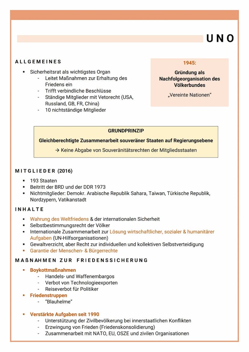 FRIEDENSSICHERUNG
WÄHREND BLOCKBILDUNG (1949-1991)
NATO (1949 - Heute)
Warschauer Pakt (1955 - 1991)
Bewegung der blockfreien Staaten (1955 