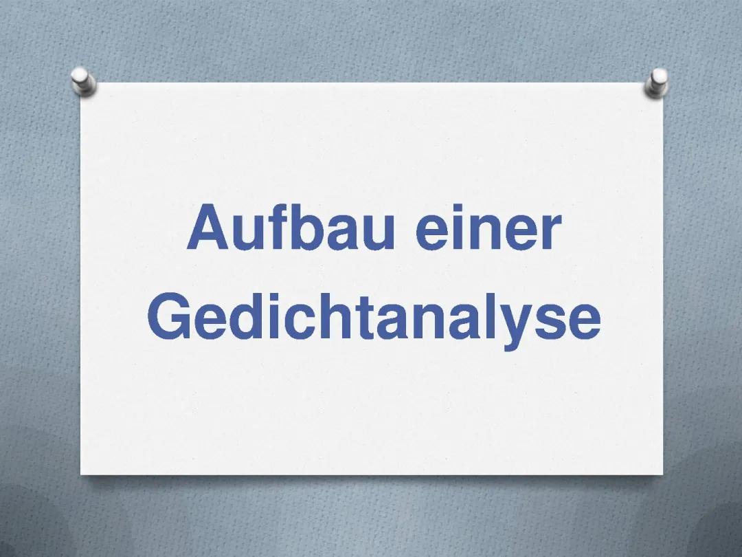 Gedichtanalyse: Beispiele, Übungen und Lösungen für die Oberstufe