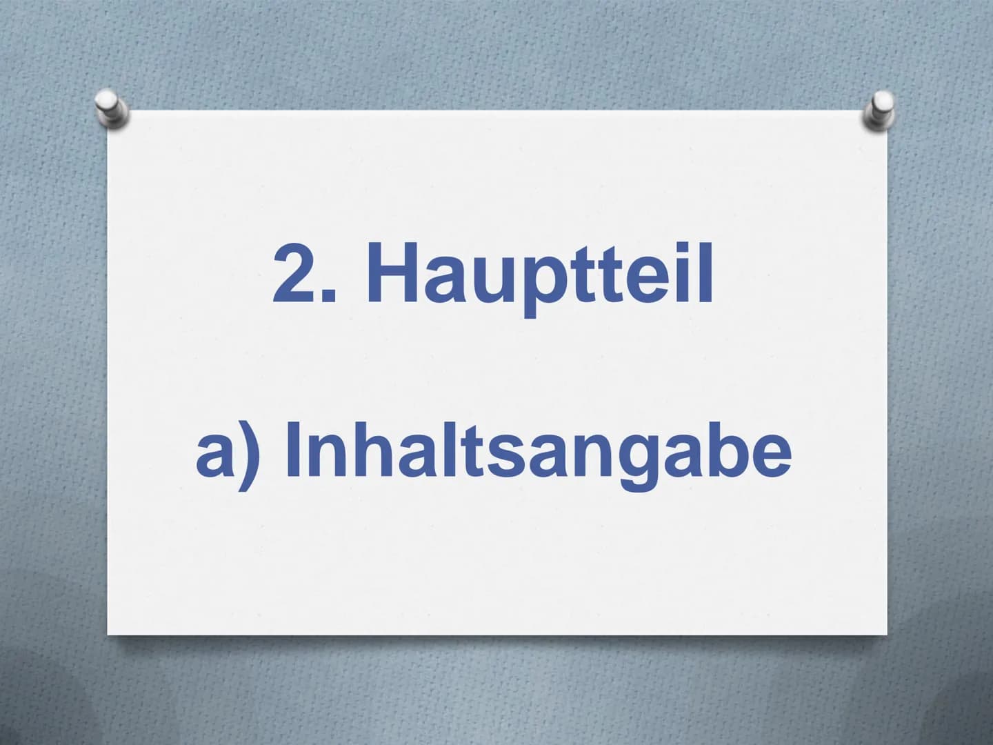 Aufbau einer
Gedichtanalyse 1. Einleitung
Einleitungssatz
2. Hauptteil
Inhaltsangabe. Analyse, Interpretation
3. Schluss
Bewertung 1. Einlei