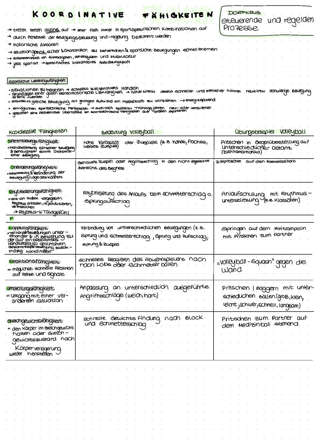Koonditionelle und Koordinative Fähigkeiten/Ausdauertrainingsmethoden /Bewegungsanalyse