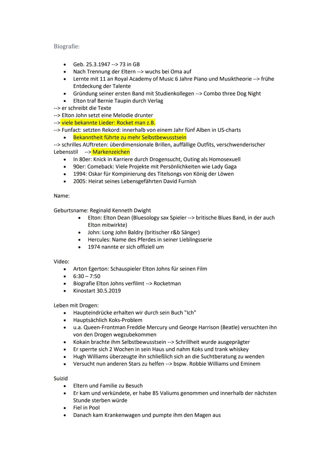 Biografie:
--> er schreibt die Texte
--> Elton John setzt eine Melodie drunter
Geb. 25.3.1947 --> 73 in GB
Nach Trennung der Eltern --> wuch