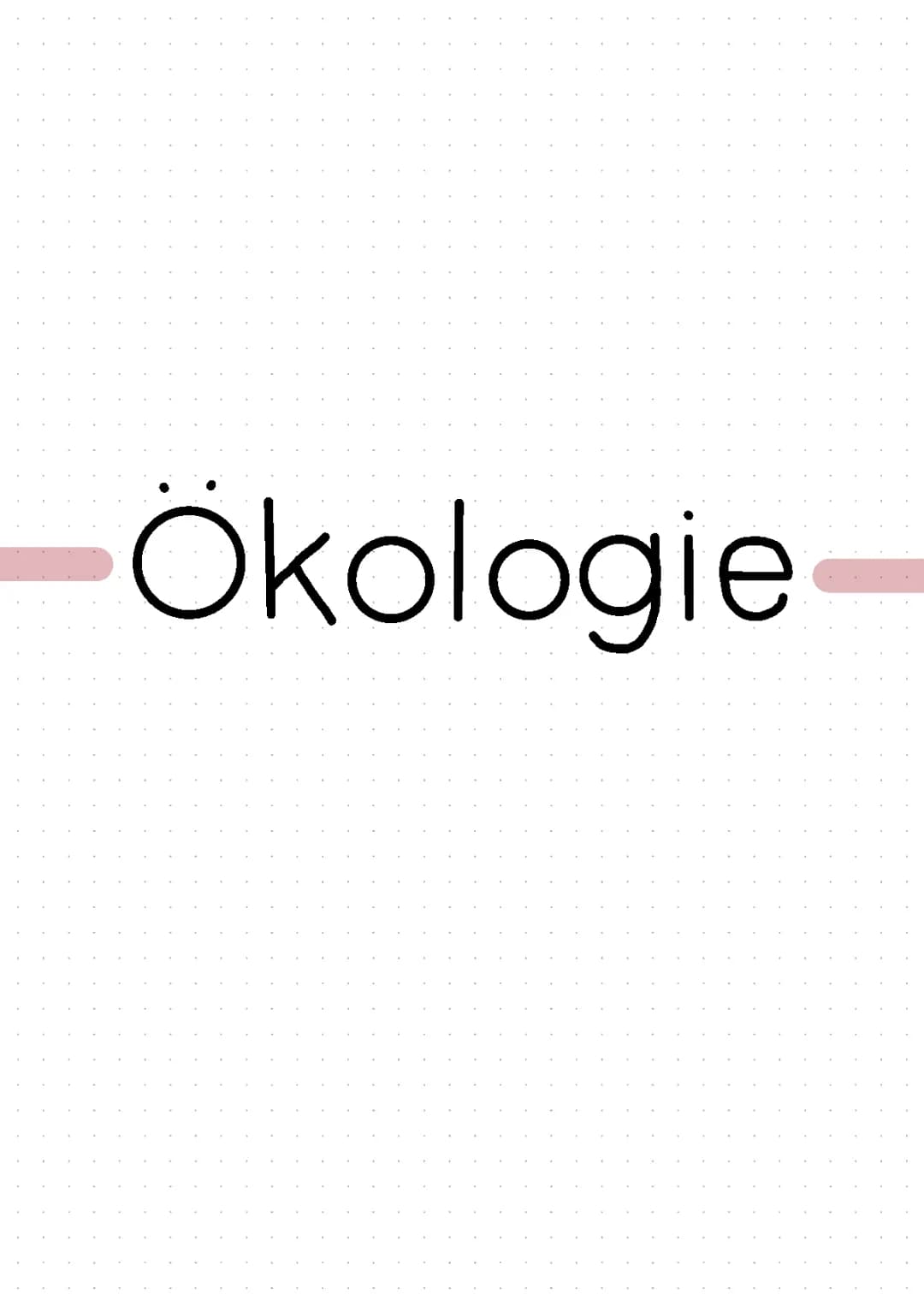 Ökologie