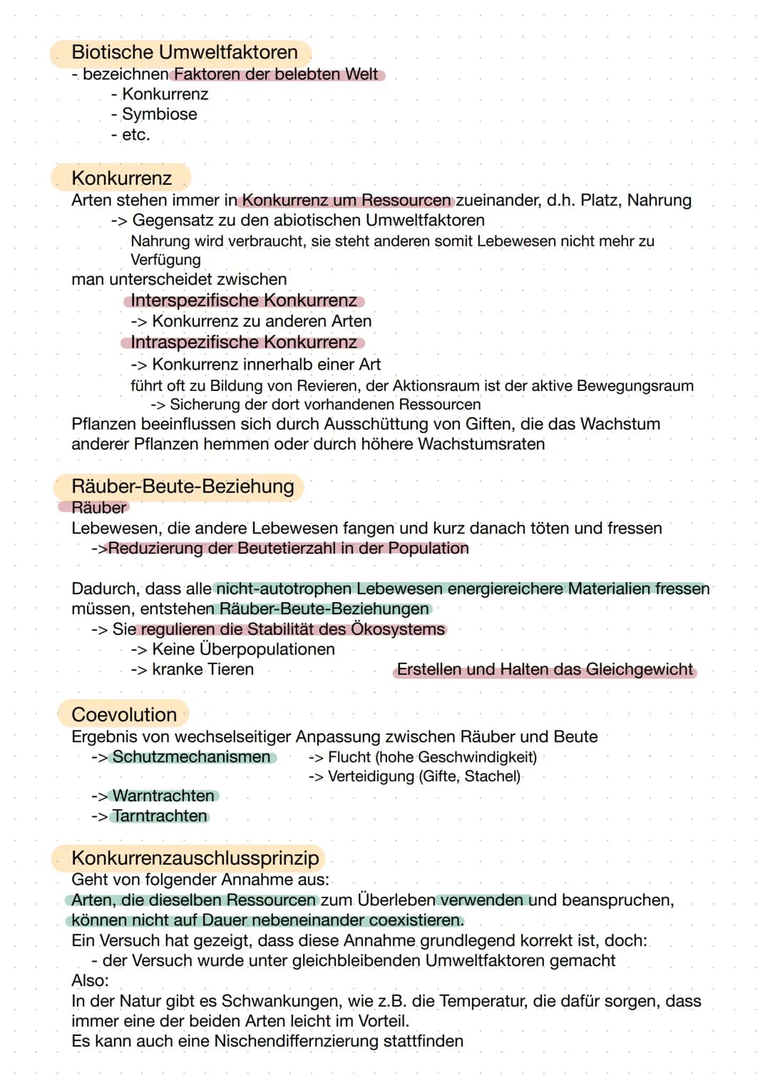 Ökologie- Abiotische Umweltfaktoren:
- bezeichnet Faktoren der unbelebten Welt
Temperatur
Licht
etc.
Sie kennzeichnen und schaffen den Leben