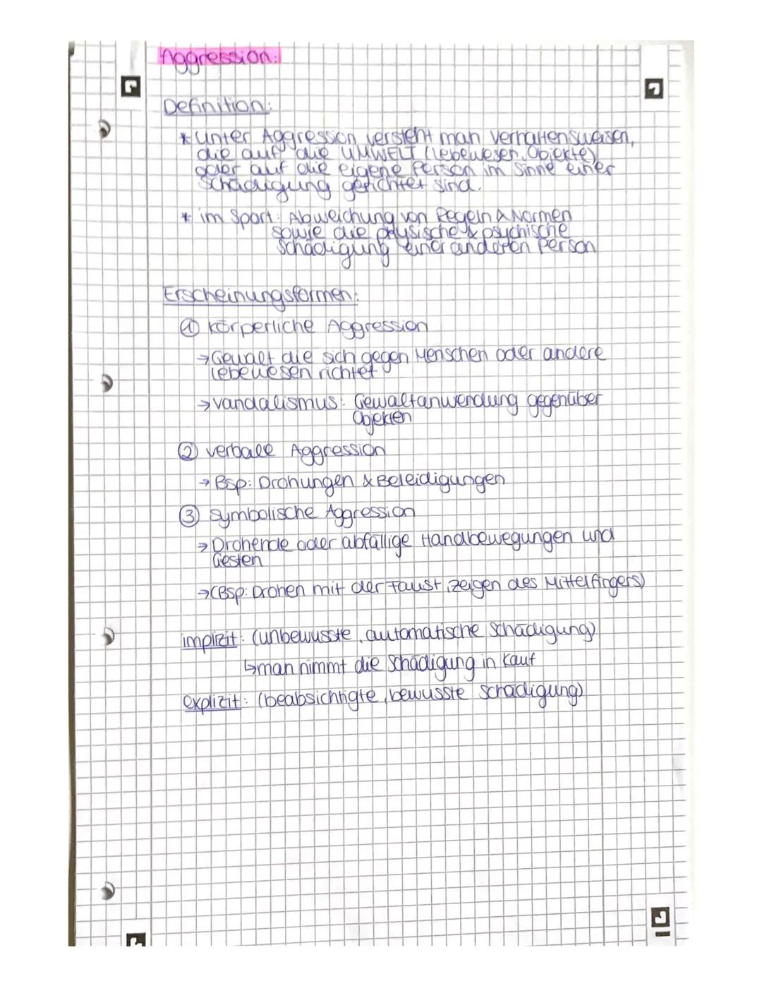 C
# Aggression.
## Definition:
unter Aggression versteht man verratensweisen,
die auf die UMWELT (Lebewesen Objekte)
oder auf die eigene Per