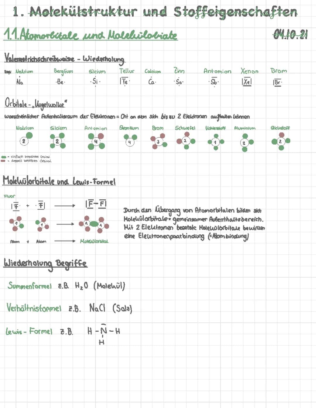 Molekülstruktur und Stoffeigenschaften