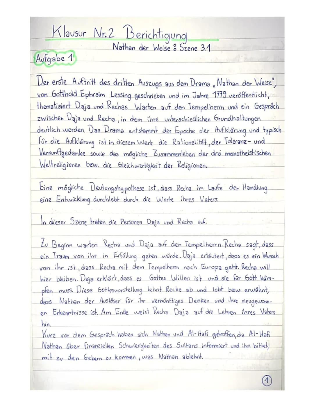 Nathan der Weise Szene 3.1
