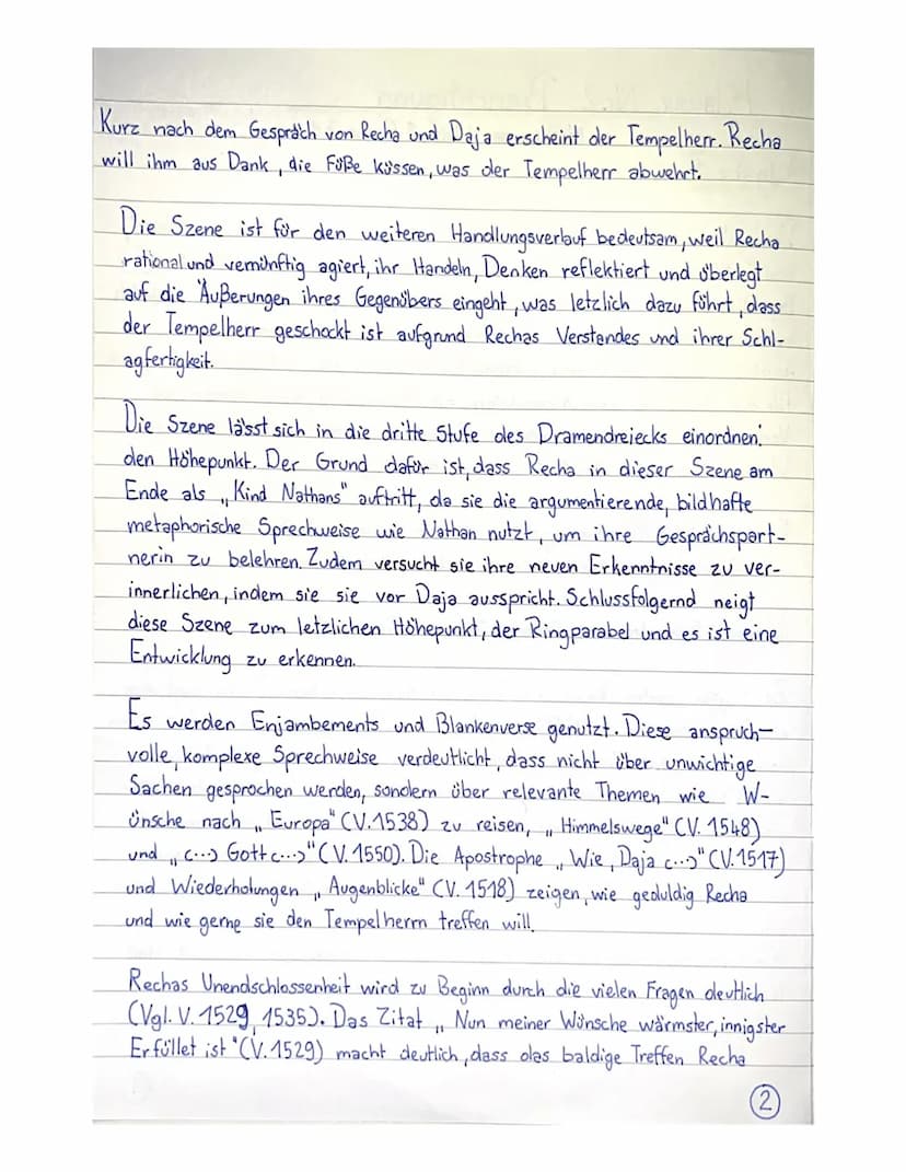 Klausur Nr.2 Berichtigung
Nathan der Weise & Szene 3.1.
Aufgabe 1
Der erste Auftritt des dritten Auszugs aus dem Drama, Nathan der Weise",
v