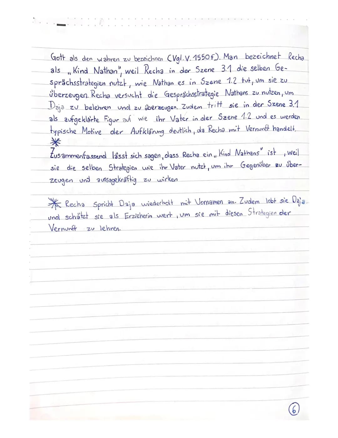 Klausur Nr.2 Berichtigung
Nathan der Weise & Szene 3.1.
Aufgabe 1
Der erste Auftritt des dritten Auszugs aus dem Drama, Nathan der Weise",
v