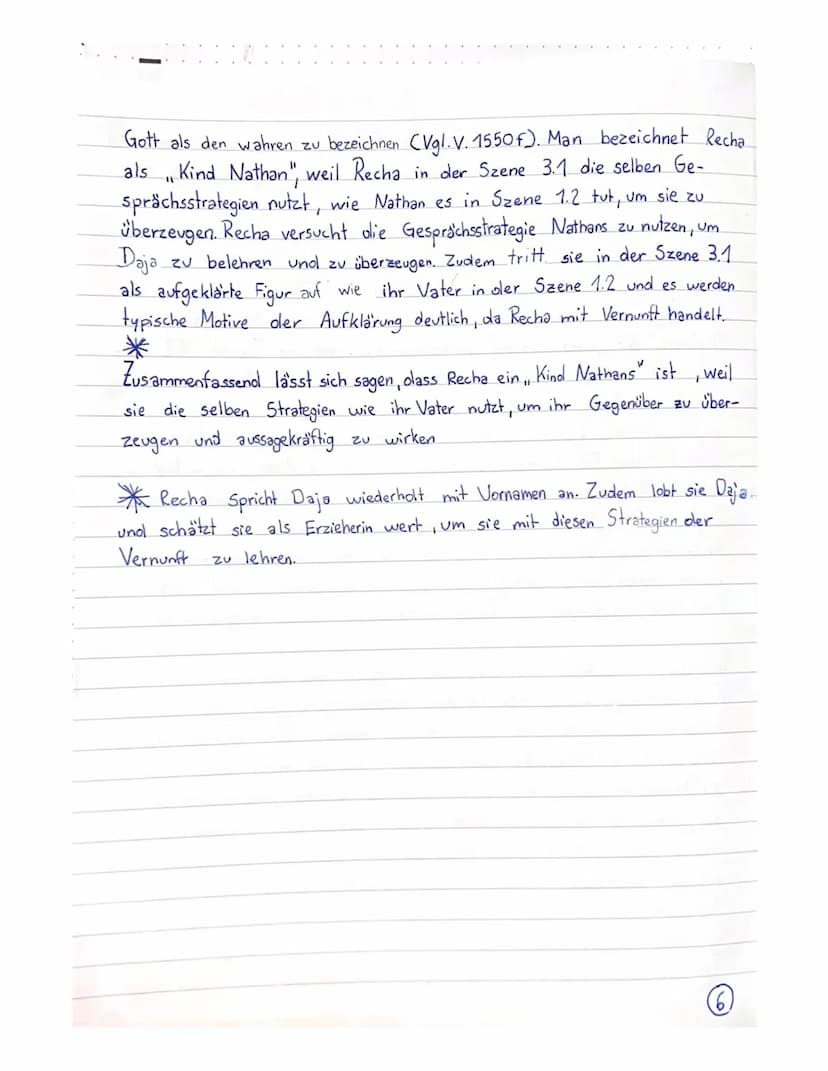 Klausur Nr.2 Berichtigung
Nathan der Weise & Szene 3.1.
Aufgabe 1
Der erste Auftritt des dritten Auszugs aus dem Drama, Nathan der Weise",
v