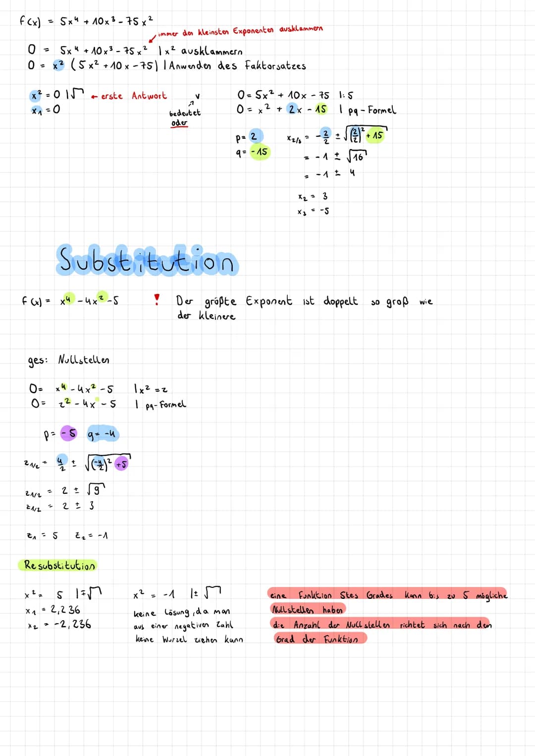 Nullstellen sind die Stellen auf der x-Achse, an denen der Funktionsgraph die x-Achse schneidet
Lösungsansate faj = 0
Linearen Funktionen (g