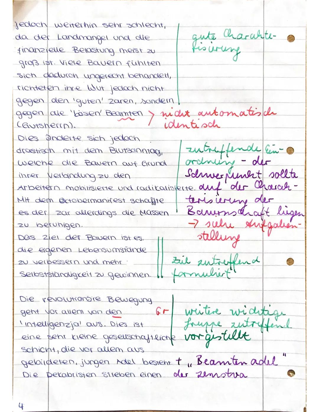 Klausur Nr. 1 Ge 1 12/ Rek
Thema: Die russischen Revolution 1905
Name: Paula Stumpf
28 Zur Lage nach der Auflösung der Ersten Duma
Aus dem B