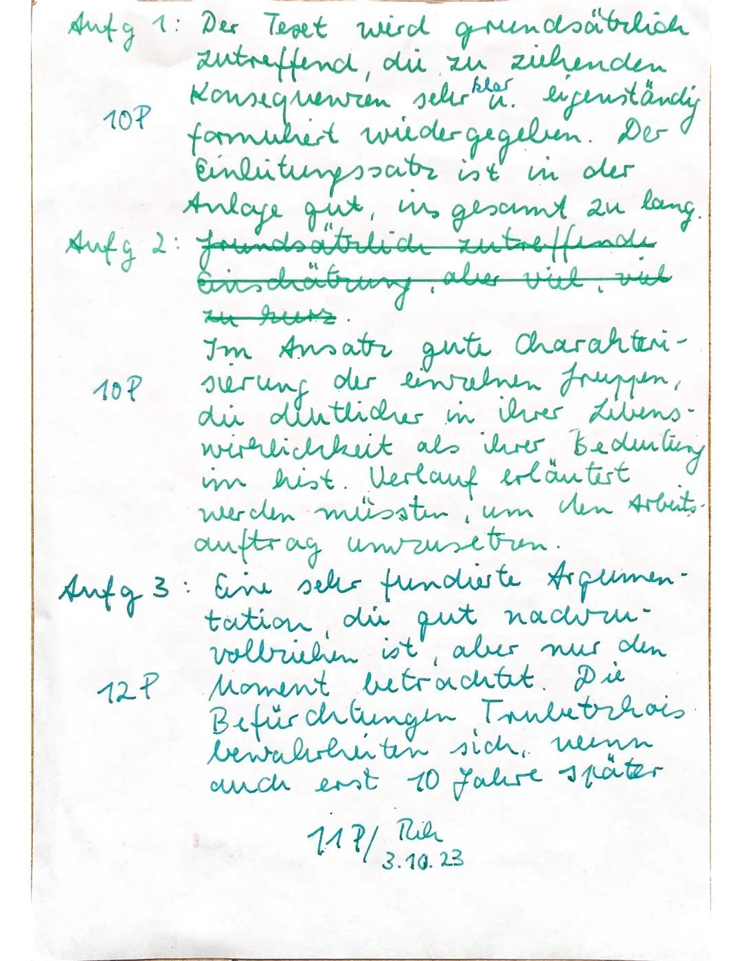 Klausur Nr. 1 Ge 1 12/ Rek
Thema: Die russischen Revolution 1905
Name: Paula Stumpf
28 Zur Lage nach der Auflösung der Ersten Duma
Aus dem B