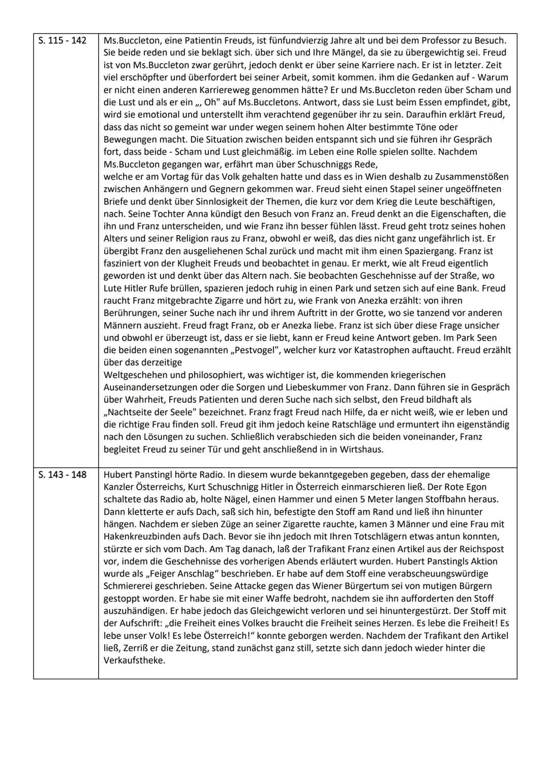 Seite
S. 7-16
S. 16-22
S. 22-27
S. 27-35
S. 35-45
Zusammenfassung
Das Unwetter sorgte für eine Erschütterung von Franz' Mutter. Der sehr woh