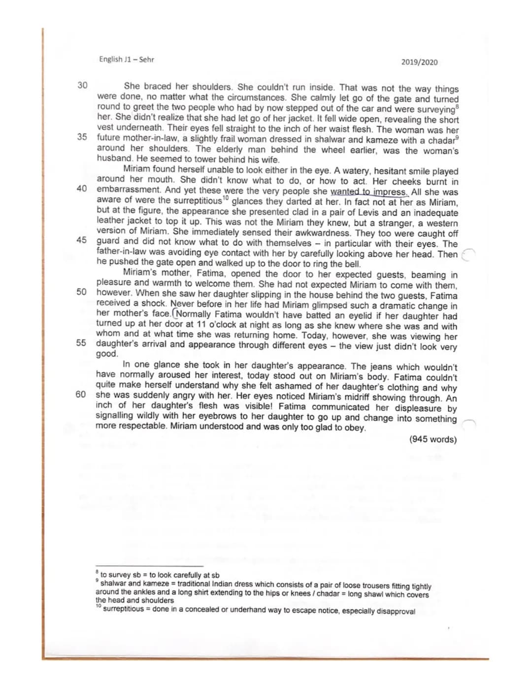 English J1 - Sehr
10
EXAM 1: Multicultural Britain
Name: Jacqueline
Credits: 28 /35
2019/2020
Grade:
(12) 1096 )
Well done! Sch
Good Luck
A 