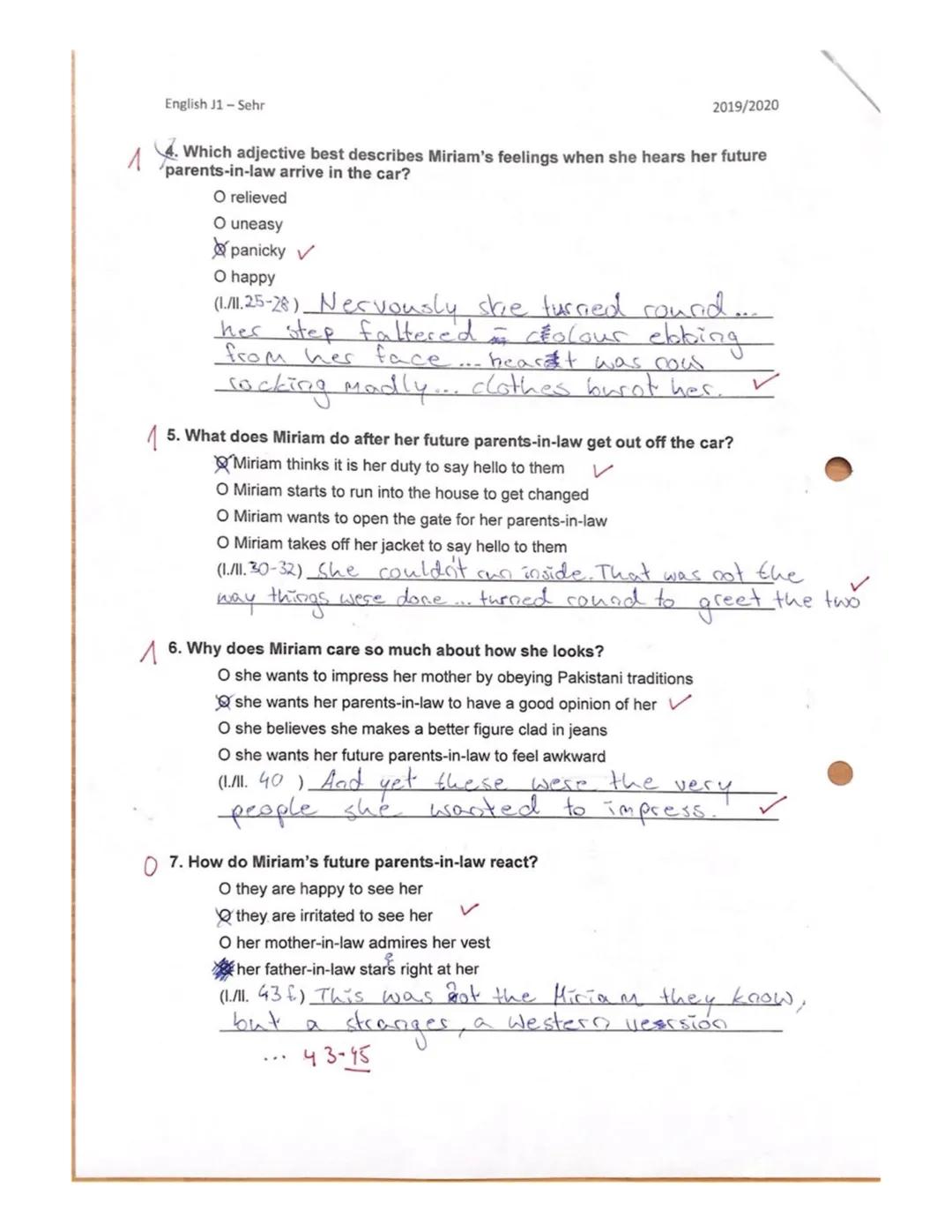 English J1 - Sehr
10
EXAM 1: Multicultural Britain
Name: Jacqueline
Credits: 28 /35
2019/2020
Grade:
(12) 1096 )
Well done! Sch
Good Luck
A 