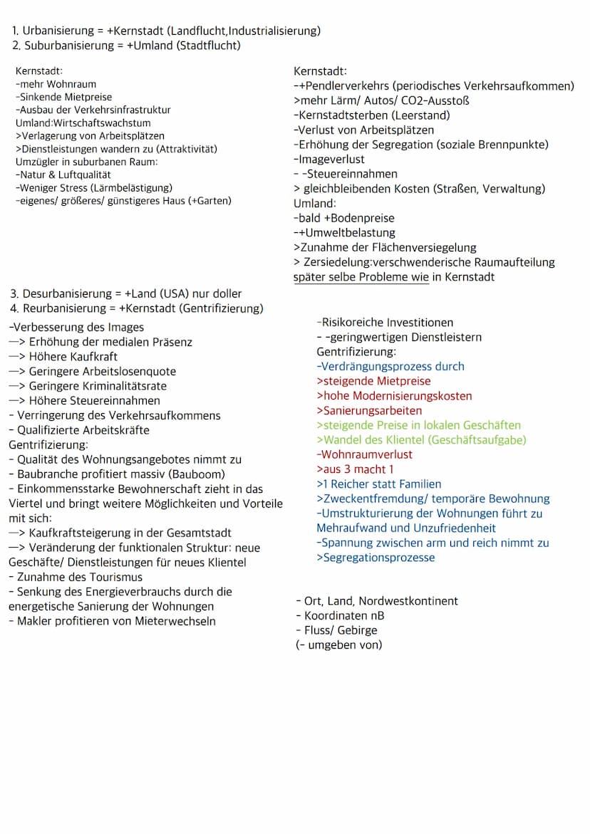 5. Stadtentwicklung und Stadt
strukturen
5. ^ Merkmale, innere Differenzierung und Wandel von
Stadten
5.2 Metropolisierung und Marginalisier