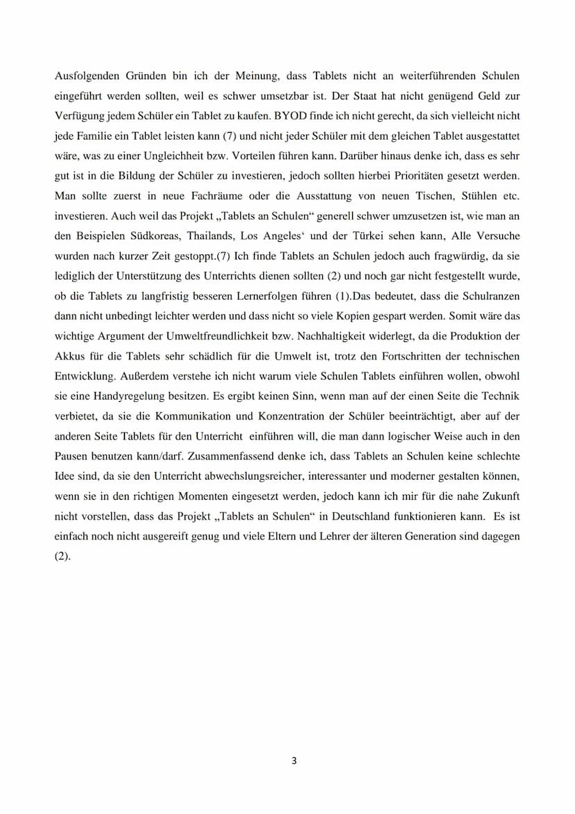 Hanna Kienle
Klasse 9a
22.05.2019
Sollten Tablets an weiterführenden Schulen eingeführt werden?
Die Digitalisierung schreitet weltweit voran