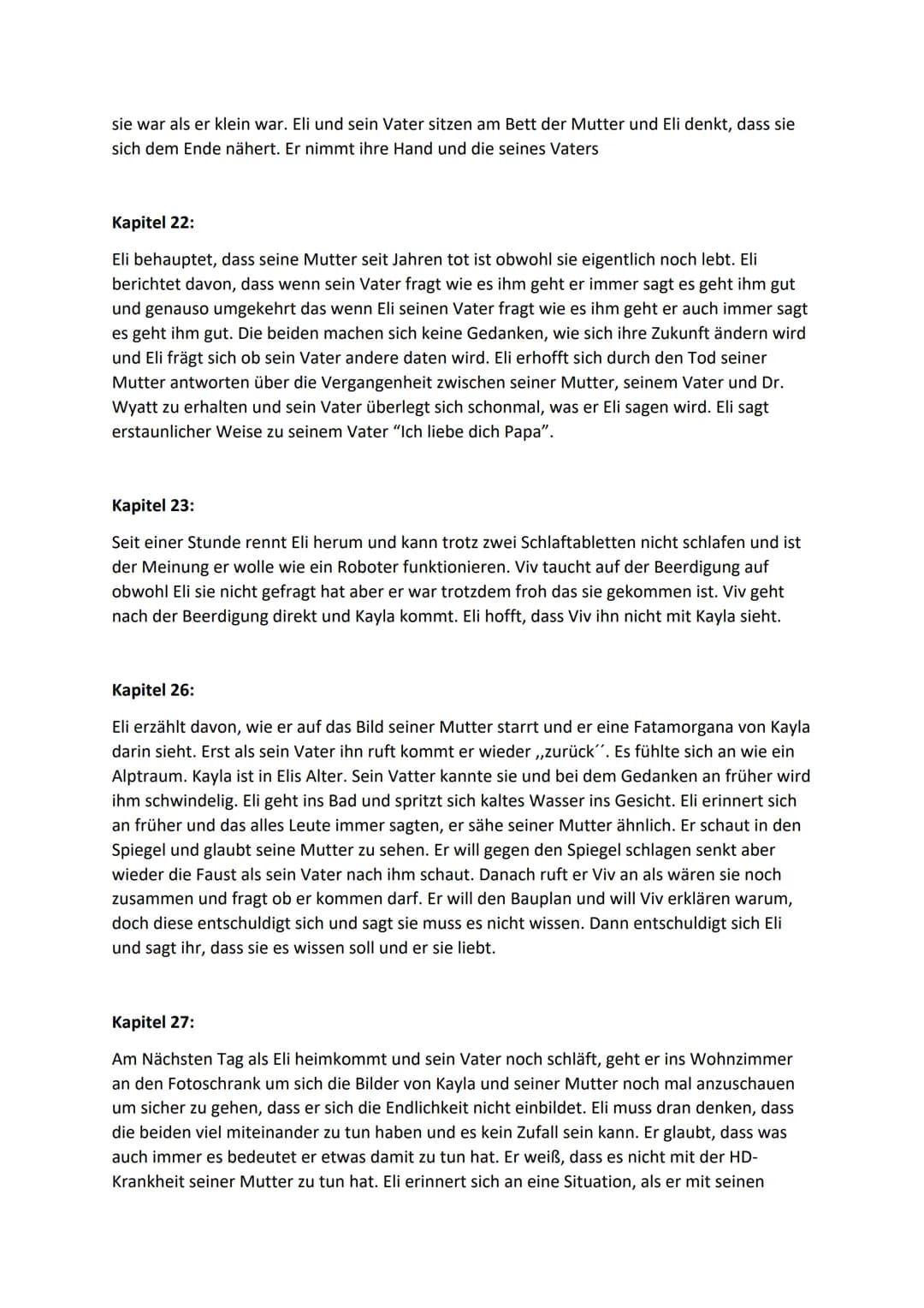 Double Helix Kapitelzusammenfassung
Kapitel 1:
In diesem Kapitel befindet sich Eli erstmals im Gebäude von Wyatt Transgenics. Ungeduldig
und