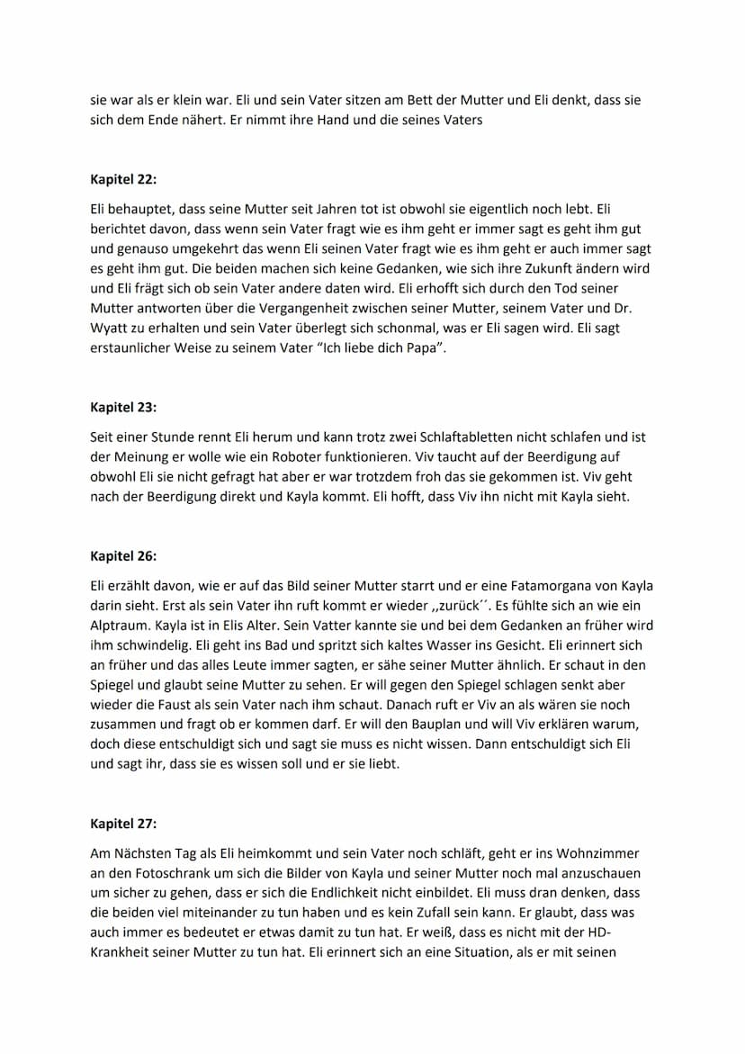 Double Helix Kapitelzusammenfassung
Kapitel 1:
In diesem Kapitel befindet sich Eli erstmals im Gebäude von Wyatt Transgenics. Ungeduldig
und