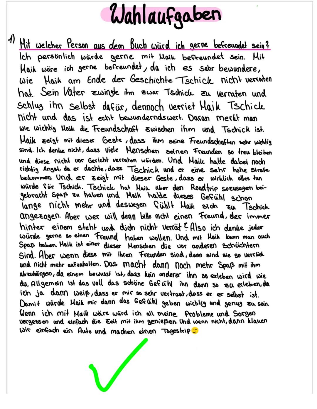 Lesetagebuch
von ….…..…..
Herrndorf
TSCHICK
• EINE UNVERGESSLICHE REISE-
Wolfang
wa atacado
Loius
vuitton
(. Pflichtaufgaben
Gestaltet ein T