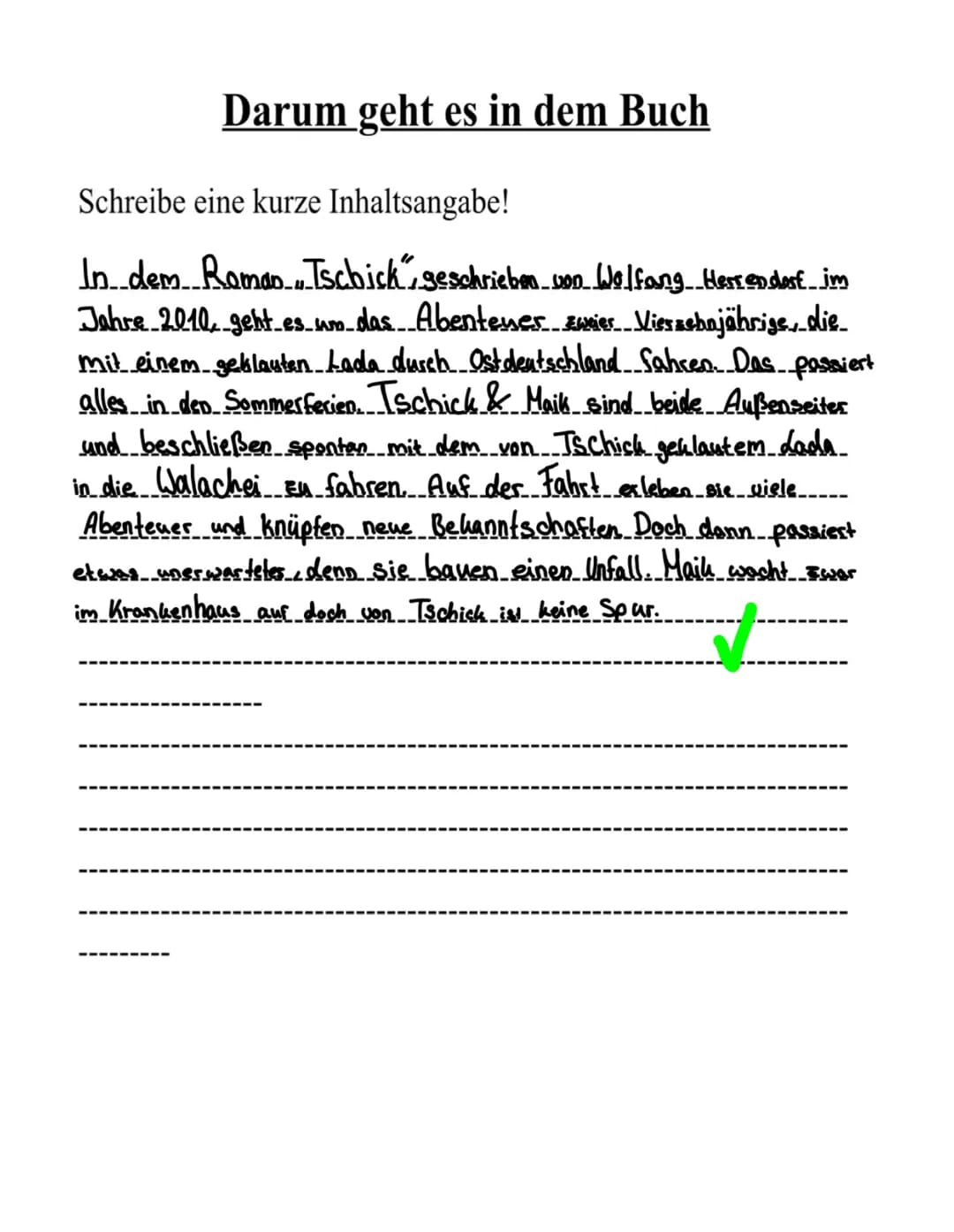 Lesetagebuch
von ….…..…..
Herrndorf
TSCHICK
• EINE UNVERGESSLICHE REISE-
Wolfang
wa atacado
Loius
vuitton
(. Pflichtaufgaben
Gestaltet ein T