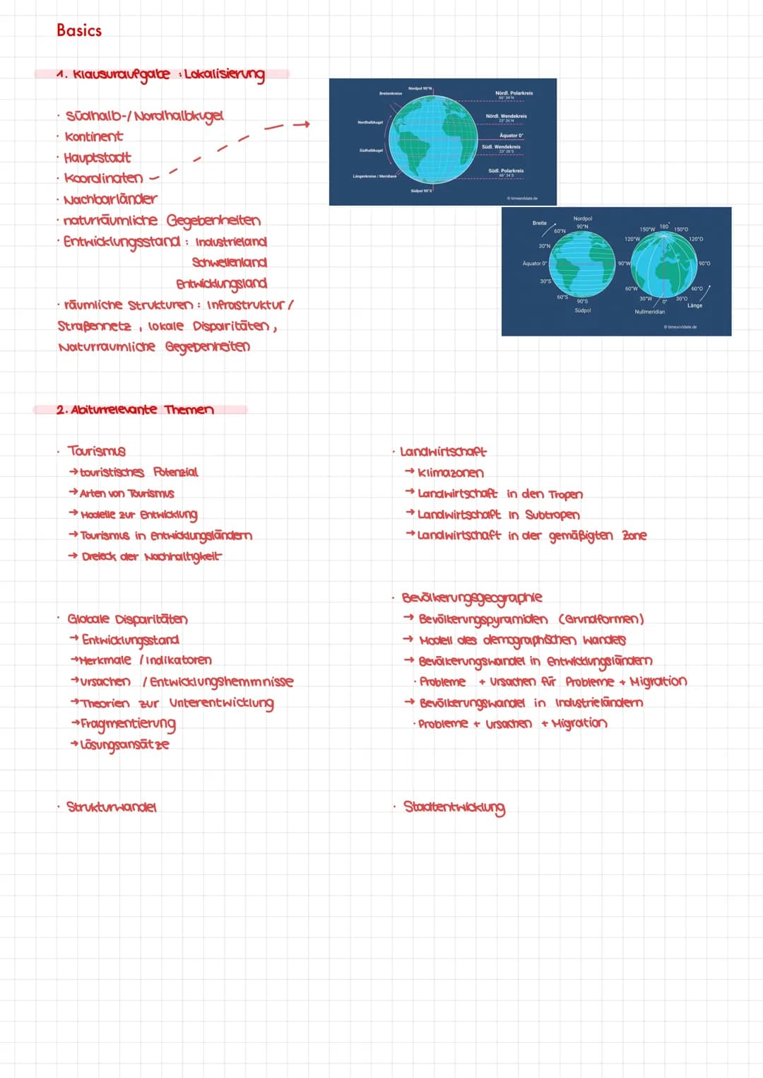 
<h2 id="klausuraufgabelokalisierung">Klausuraufgabe Lokalisierung</h2>
<ul>
<li>Breitenkreise und Meridiane</li>
<li>Entwicklungstand und r