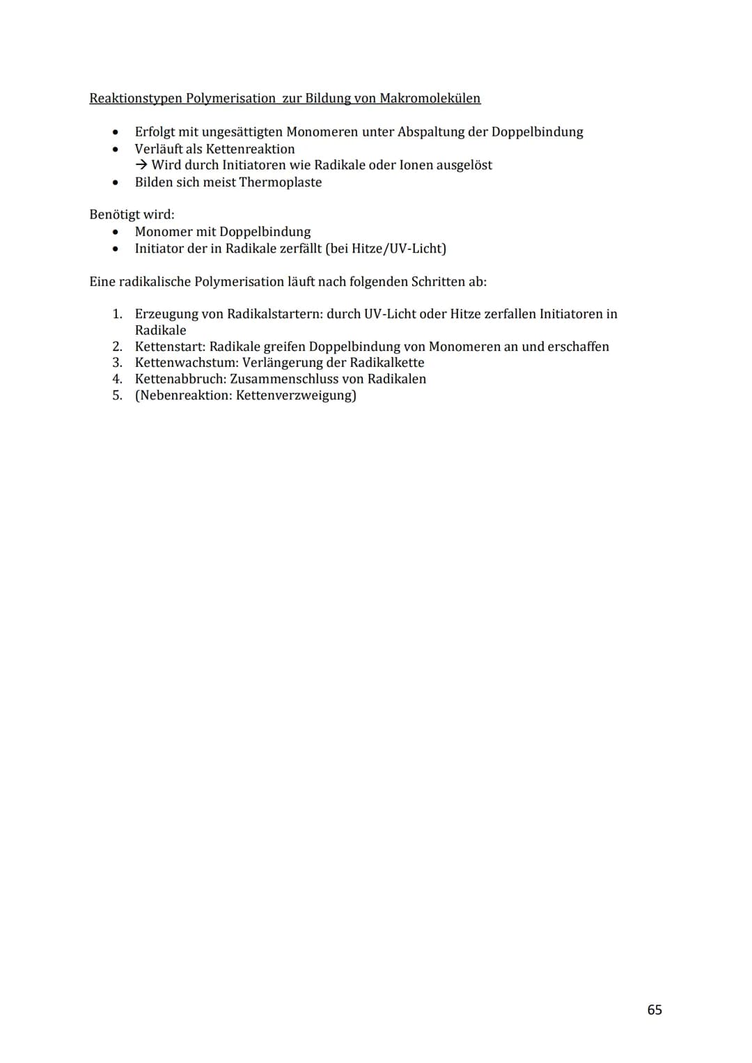 Q4 Kunststoffe - Chemie in Alltag und Technik
Einteilung der Kunststoffe in Duroplaste, Thermoplaste und Elastomere
Kunststoffe sind Werksto