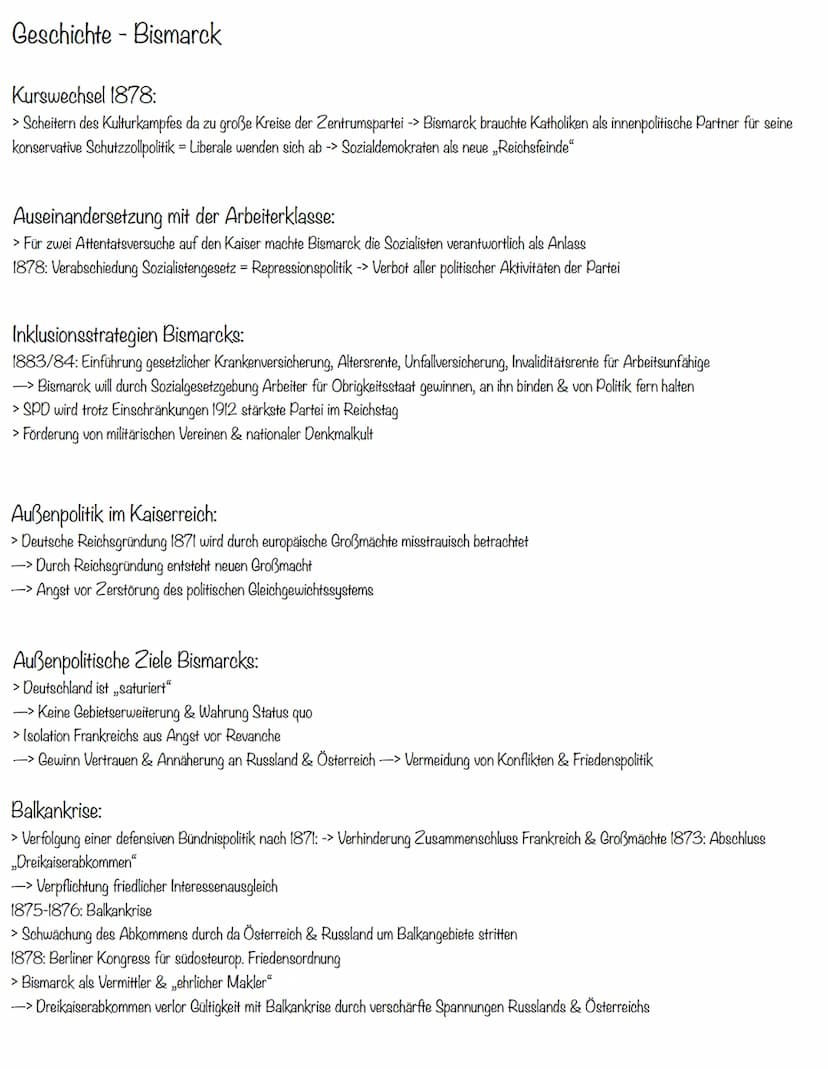 Geschichte - Bismarck
Wie kam es zur Deutschen Reichsgründung?
> fing an mit Wunsch Preußens einen Nationalstaat zu erschaffen -> ist von Bi