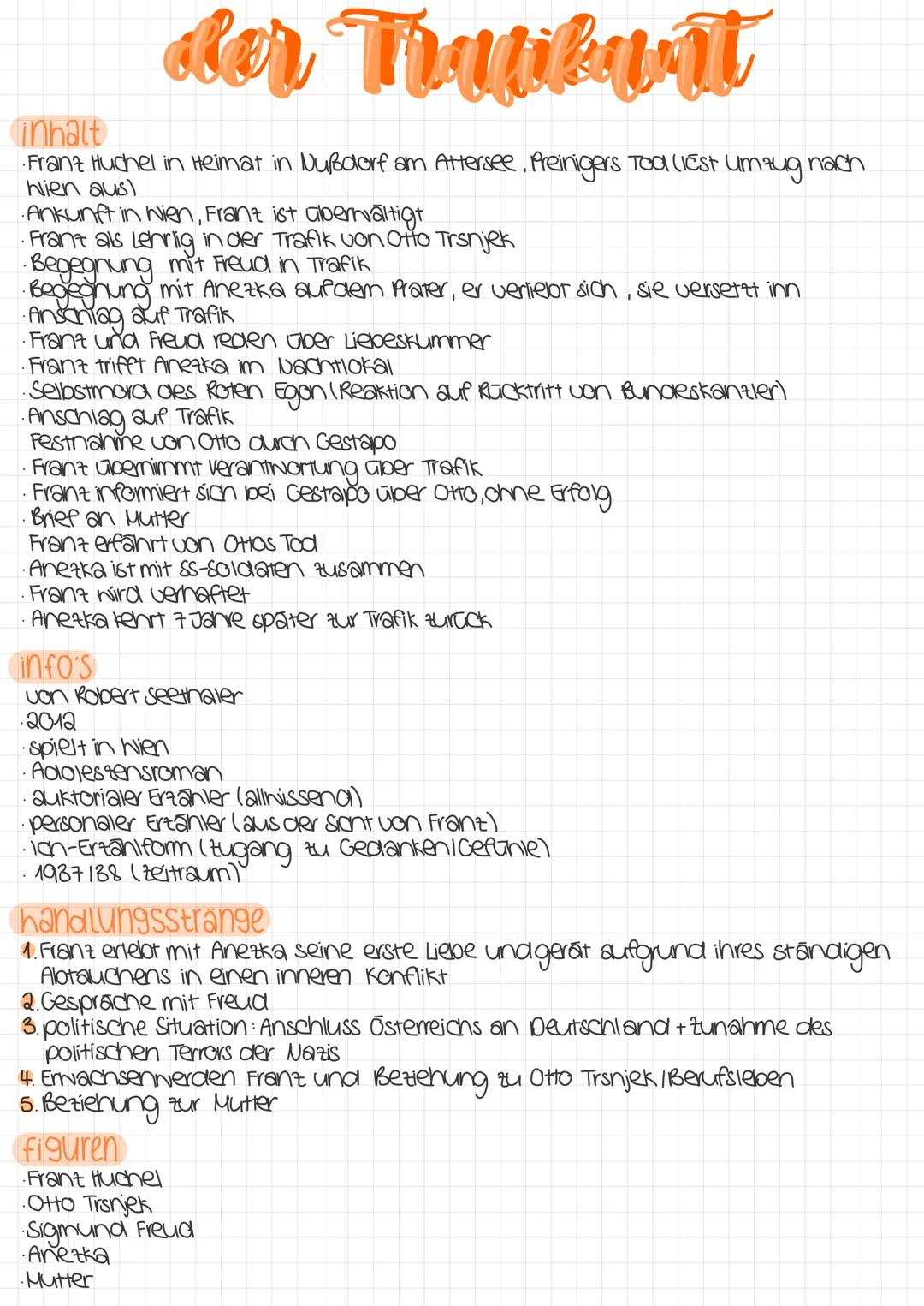 # der Thalikant

inhalt
- Franz Huchel in Heimat in Nußdorf am Attersee, Preinigers Tod (lest umzug nach
Wien aus)
- Ankunft in Wien, Frant 