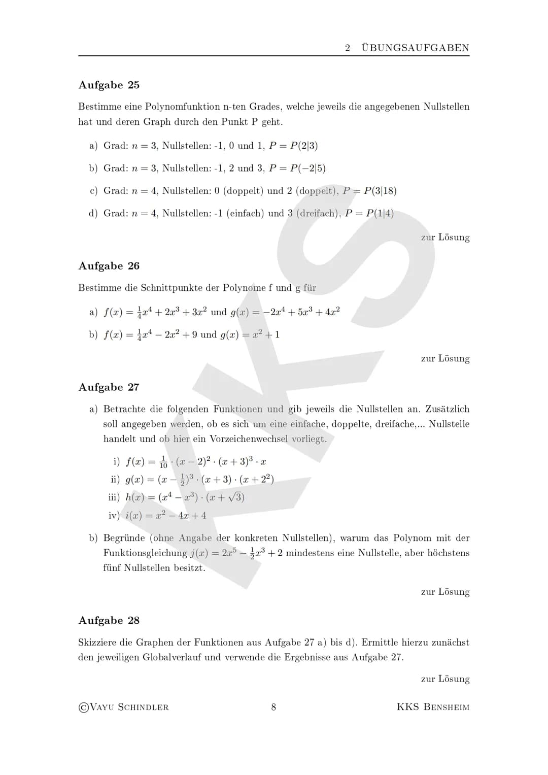 Übungsaufgaben zur Kannliste
Verfasser: Vayu Schindler
Version:
1
Datum: 3. Februar 2022
KARL KÜBEL SCHULE
E-Phase
KK Inhaltsverzeichnis
1 V