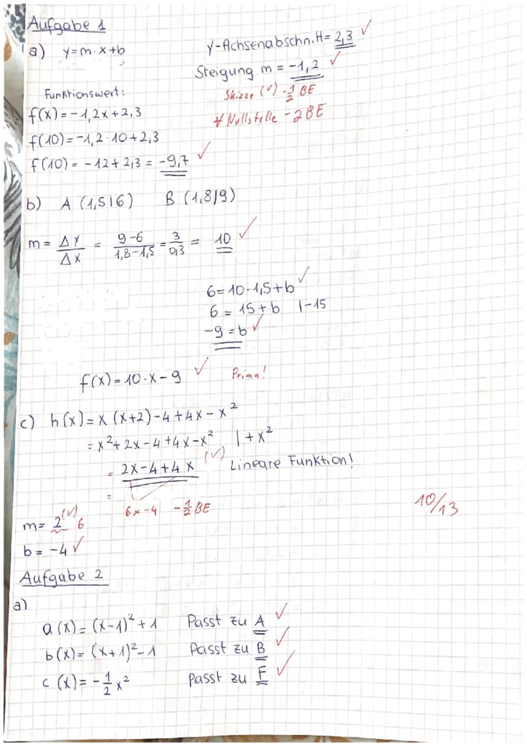 2. Klausur der E-Phase - Analysis
Bewertung:
Bewertungseinheiten:
24
Note (Punkte):
Notenspiegel: (Mittelwert:
11
L
Punkte 15 14 13 12 11 10
