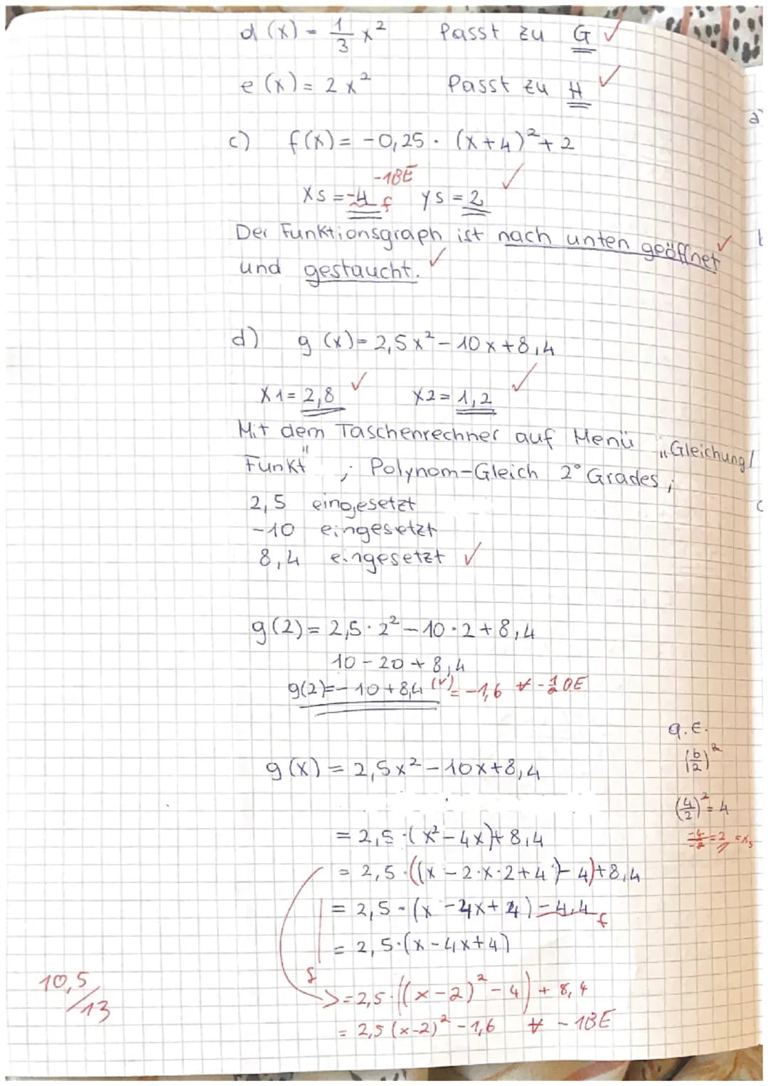 2. Klausur der E-Phase - Analysis
Bewertung:
Bewertungseinheiten:
24
Note (Punkte):
Notenspiegel: (Mittelwert:
11
L
Punkte 15 14 13 12 11 10