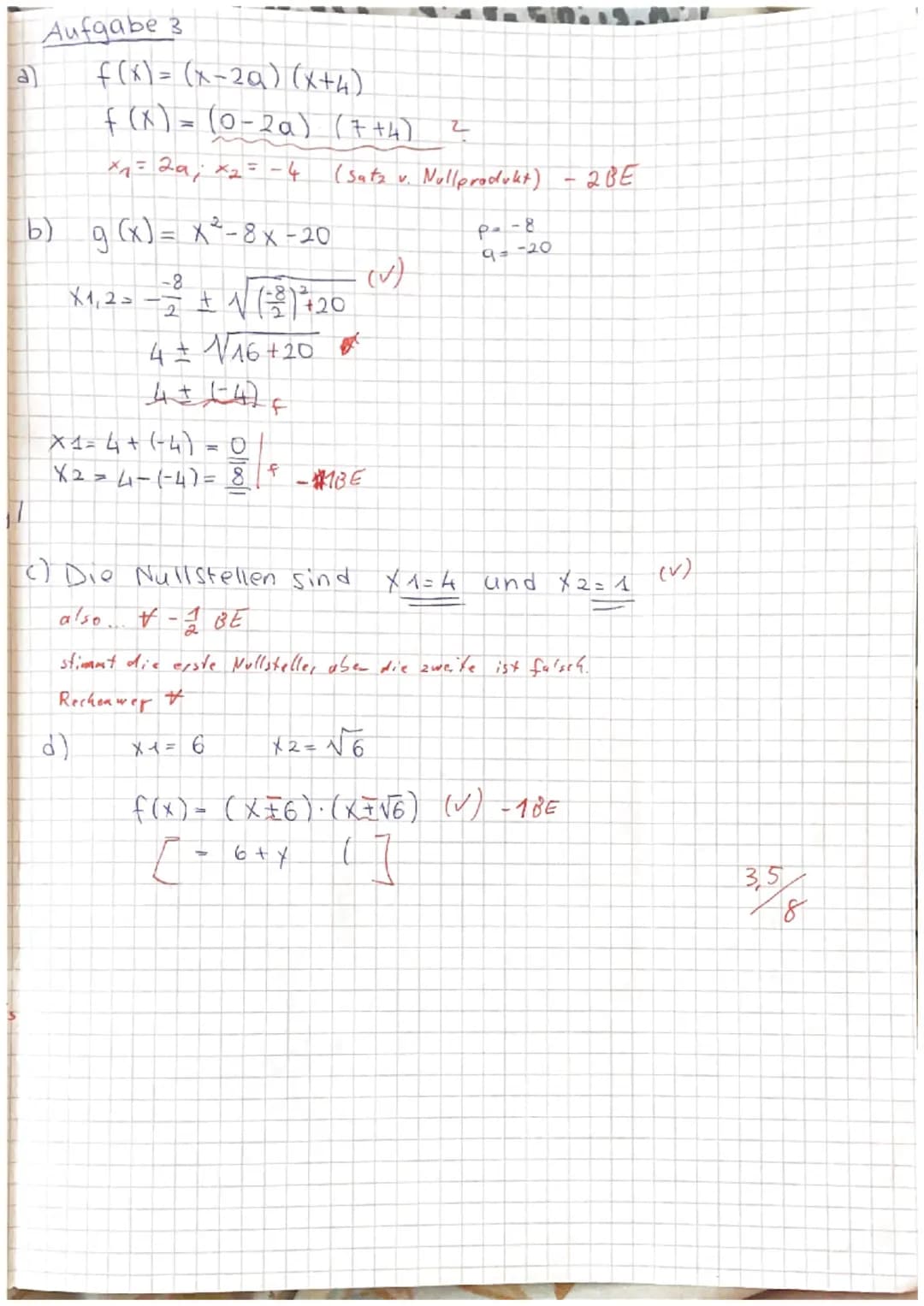 2. Klausur der E-Phase - Analysis
Bewertung:
Bewertungseinheiten:
24
Note (Punkte):
Notenspiegel: (Mittelwert:
11
L
Punkte 15 14 13 12 11 10