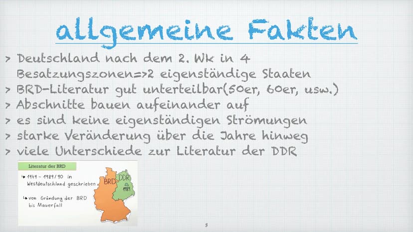 Die Literatur der BRD
Germany 1945-90
BRD
Bundesrepublik Deutschland
Veternation
DOR
Deutsche Demokratische Republik
Eine Präsentation von J