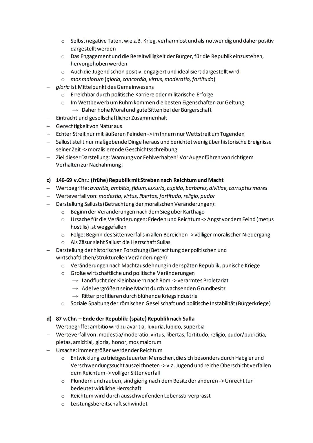 Römische Geschichte und ihre Deutung - Sallust: coniuratio Catilinae
Sallust
Lebte 86 v.Chr. - 35/34 v.Chr. -> Krisenphase der späten römisc