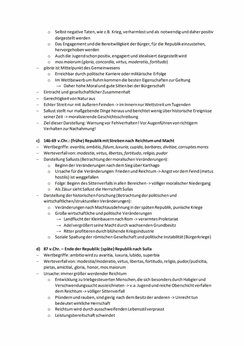 Römische Geschichte und ihre Deutung - Sallust: coniuratio Catilinae
Sallust
Lebte 86 v.Chr. - 35/34 v.Chr. -> Krisenphase der späten römisc