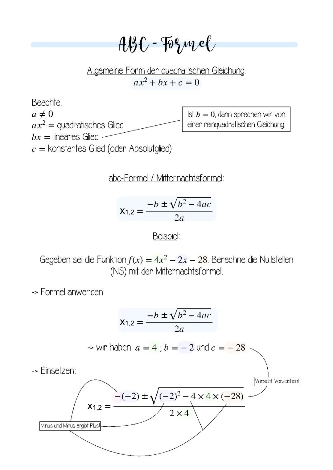 ABC-/Mitternachts-Formel