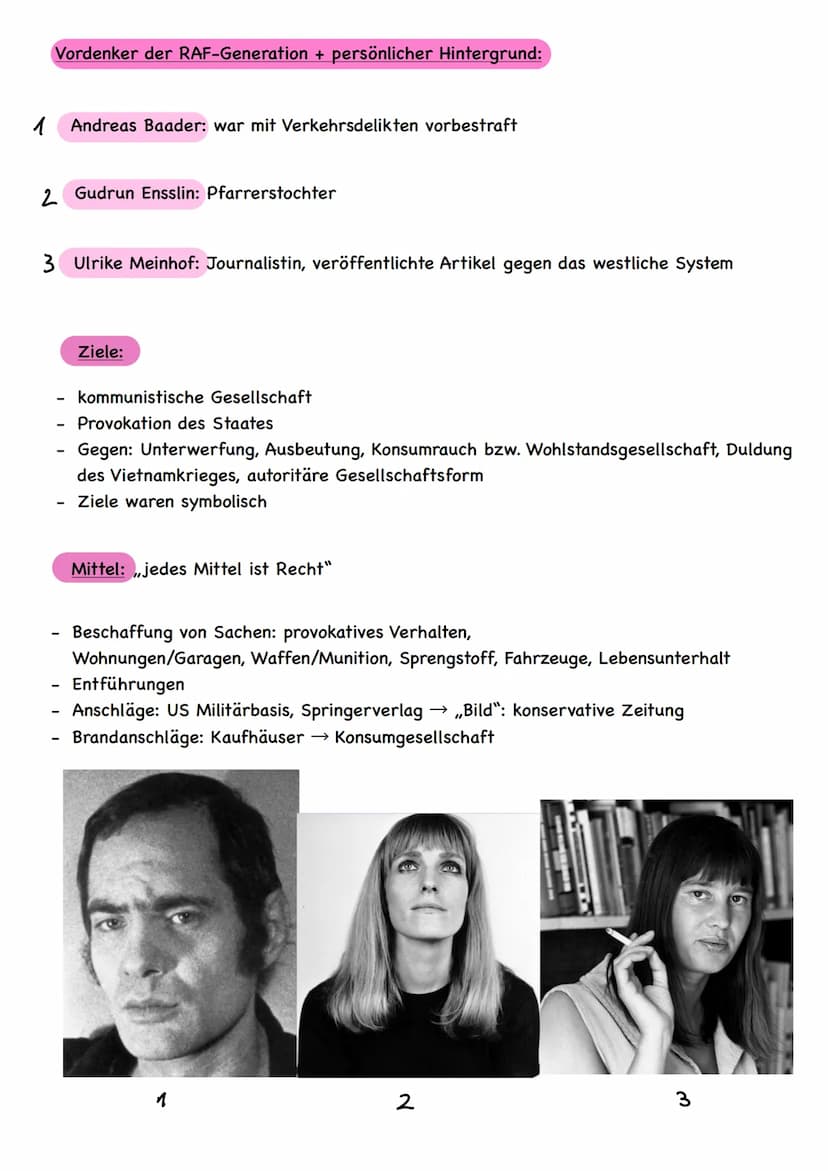 Terrorismus in der Bundesrepublik
Die Rote Armee Fraktion
Anarchistische Gewalttäter
- Baader/Meinhof-Bande -
Wegen Beteiligung an Morden, S