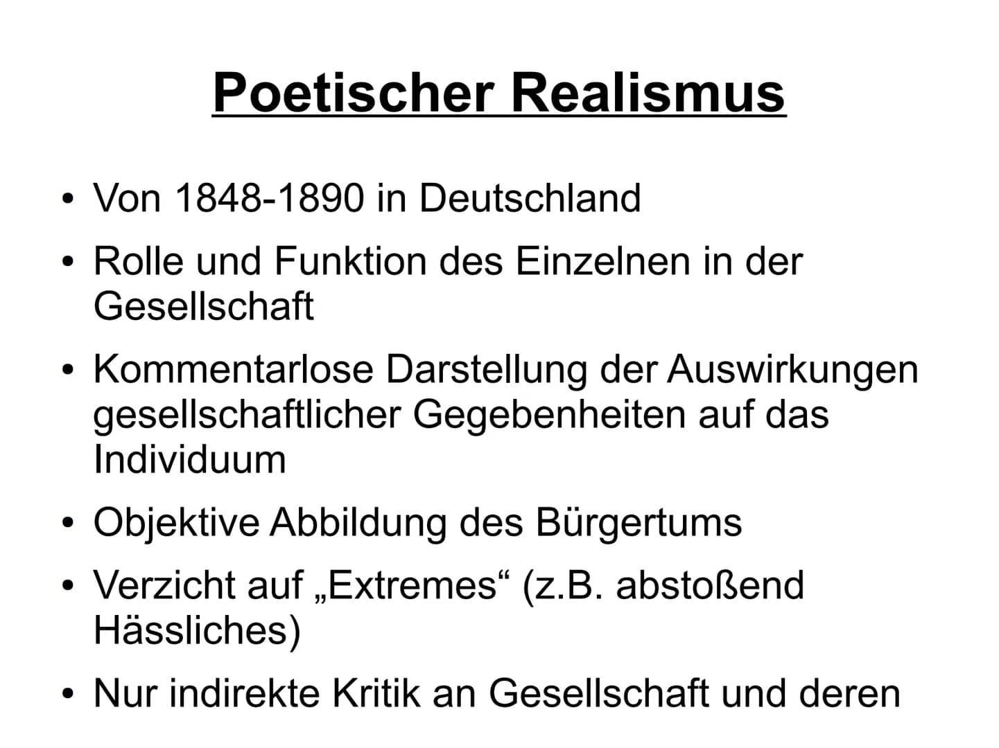 Realismus ●
●
●
●
Ablauf
Historisches
Definition (Merkmale, Themen/Motive)
Gattungen
Theodor Fontane
Beispiel: Effie Briest ●
●
Historisches