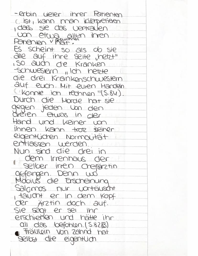 Fräulein Doktor Mathilde von
Zahnd
Die Komödie "Die Physiker"
von Friedrich Dürrenmatt
aus dem Jahre 1980
handelt von drei vermeintlich
-en 