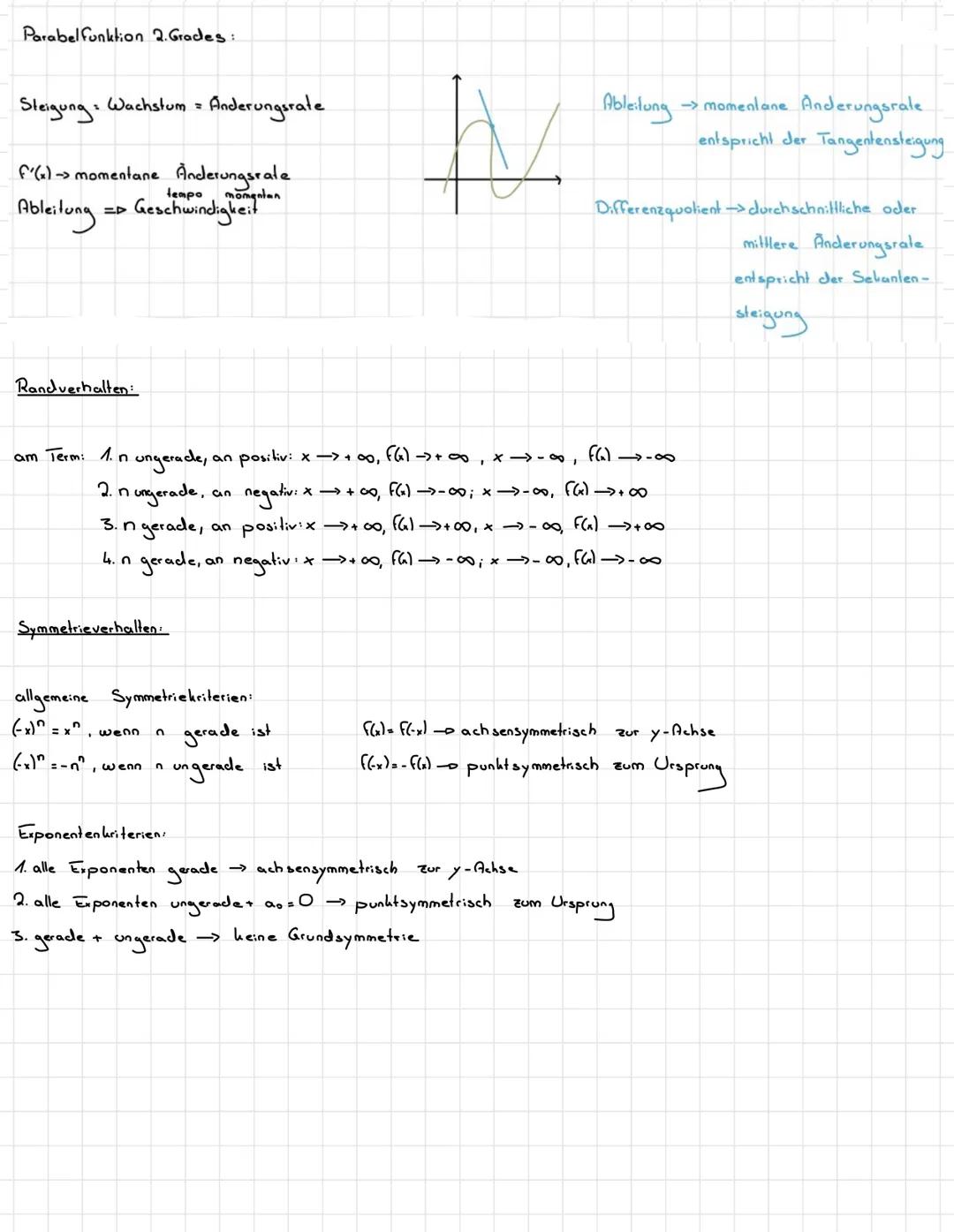 # Zusammenfassung for 1. Ulausur

Wichtige Regeln.

f(x)= 2x²+x - 2x²+x+x gerade

•Steigungsdreiech: Hohenunterschied durch Horizontalunters