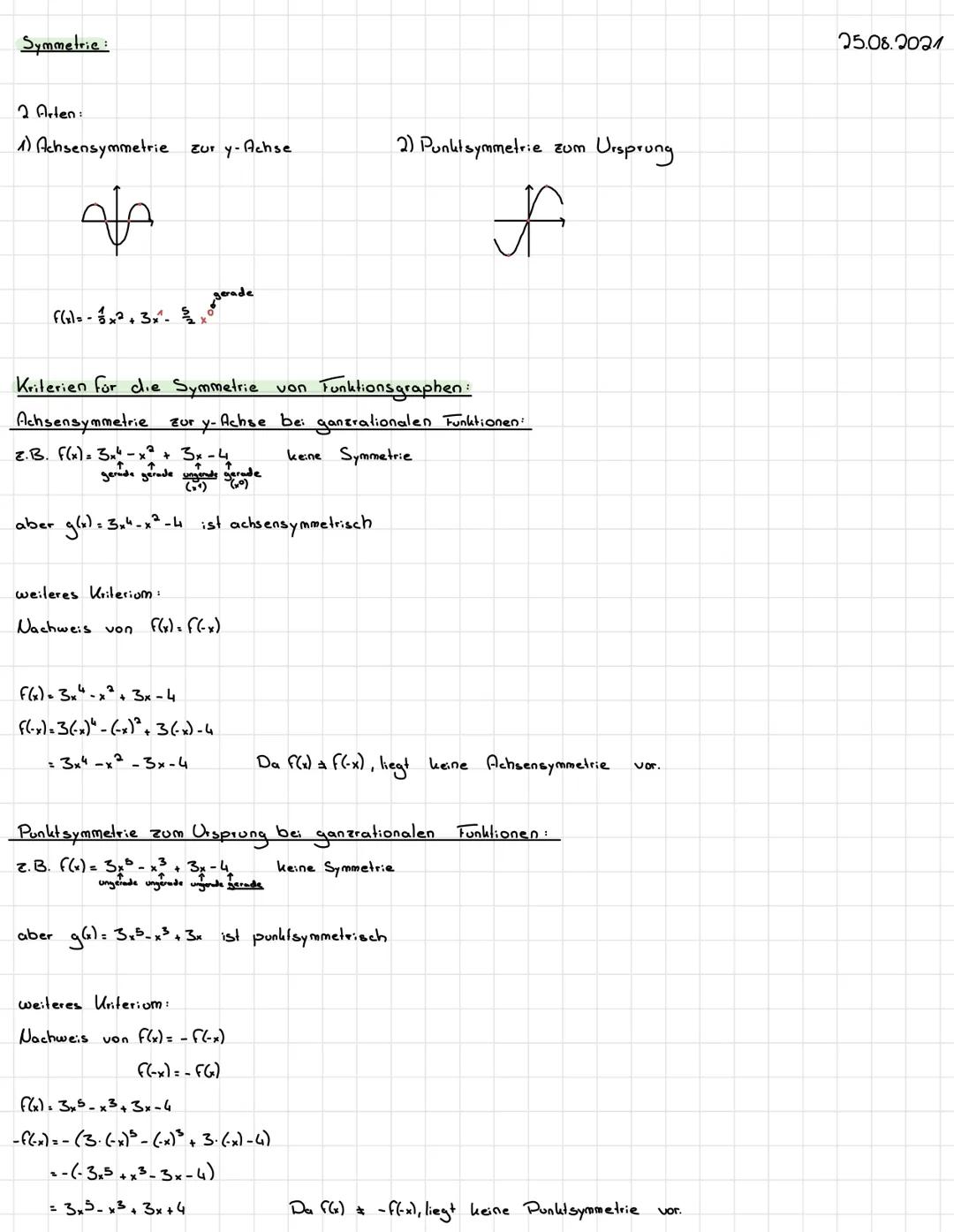 # Zusammenfassung for 1. Ulausur

Wichtige Regeln.

f(x)= 2x²+x - 2x²+x+x gerade

•Steigungsdreiech: Hohenunterschied durch Horizontalunters