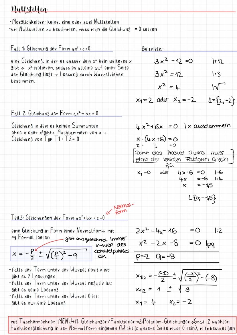 Mathe Lernzettel - Funktionen
Themen
Funktionsbegriff
Def./Wertebereich zu gezeichneten Funktionen
•Steigung, Orthogonalität und Steigungswi