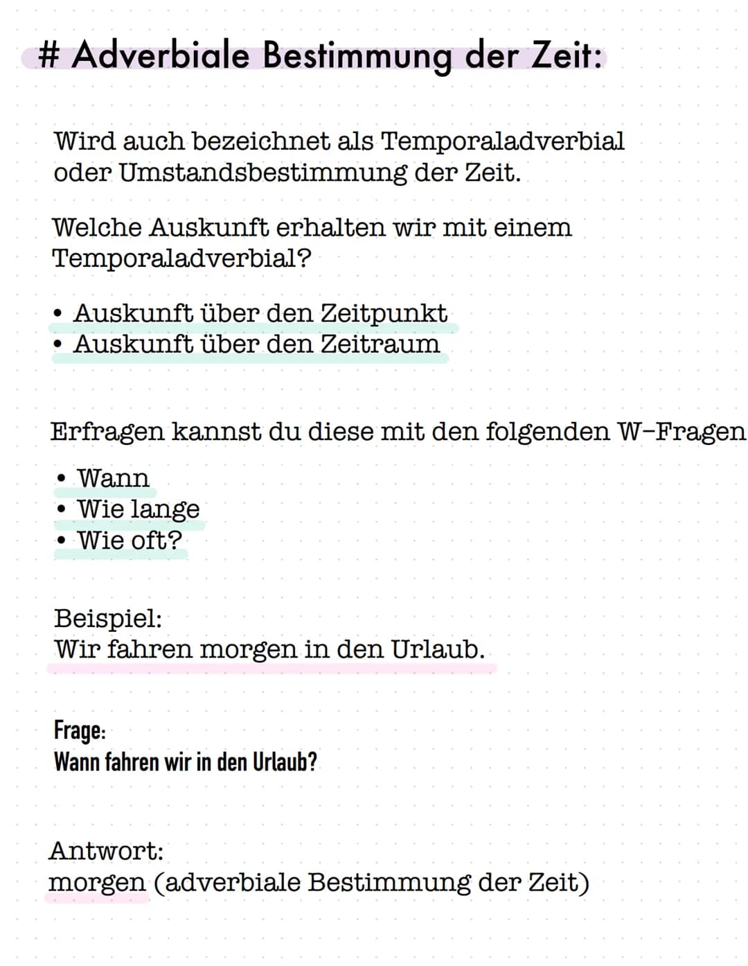 Satzglieder
Das Subjekt:
Satz:
Die Mutter ruft.
Frage nach dem
Subjekt:
Wer oder was ruft?
Antwort:
Die Mutter.
Das Objekt:
Satz:
Anna liest