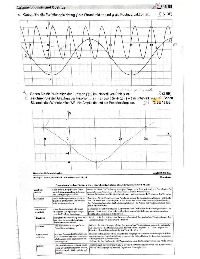 Berufliche Schulen Eschwege
Berufliches Gymnasium/11BG
Mathematik
Fischer, C./Fischer, K./Meyer/Spitzenberg
Klausur Nr. 4
Exponentialfunktio