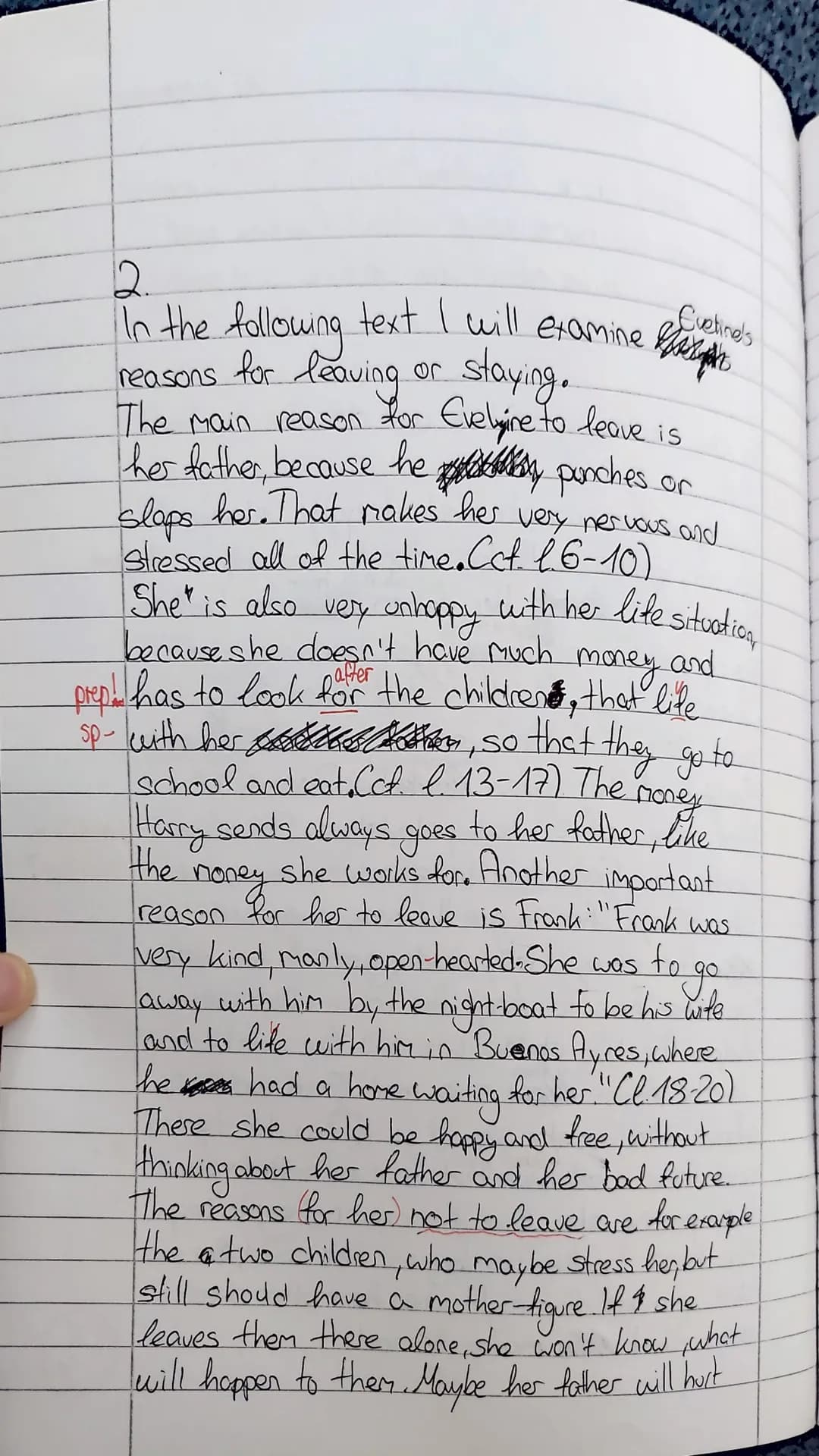 5
10
15
20
25
30
Ele12 (Bak)
Name: Cosina Ludwig
Test 1
30th September, 2022
Eveline
by James Joyce
In the following excerpt from the short 
