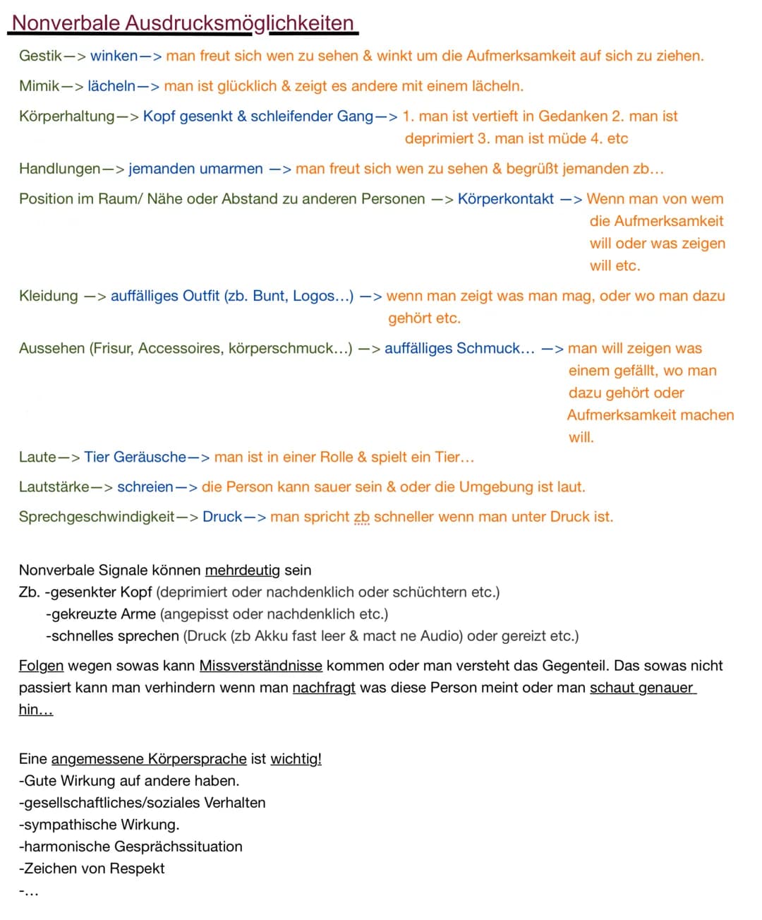Kommunikation
Die Kommunikation sind in verschiedener Art & weise möglich. Zb. Reden, WhatsApp, Discord, Air Pods,
Sprache (zb Deutsch...) e
